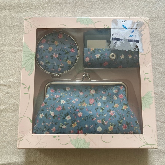 3 Pieces - Floral Blue Kiss-lock Set - Picture 16 of 16